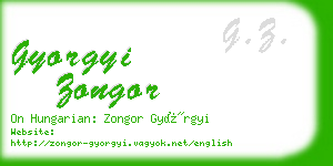 gyorgyi zongor business card